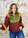 Moxie Color Block Textured Knit Top