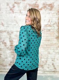 Regina Polka Dot Tie Top