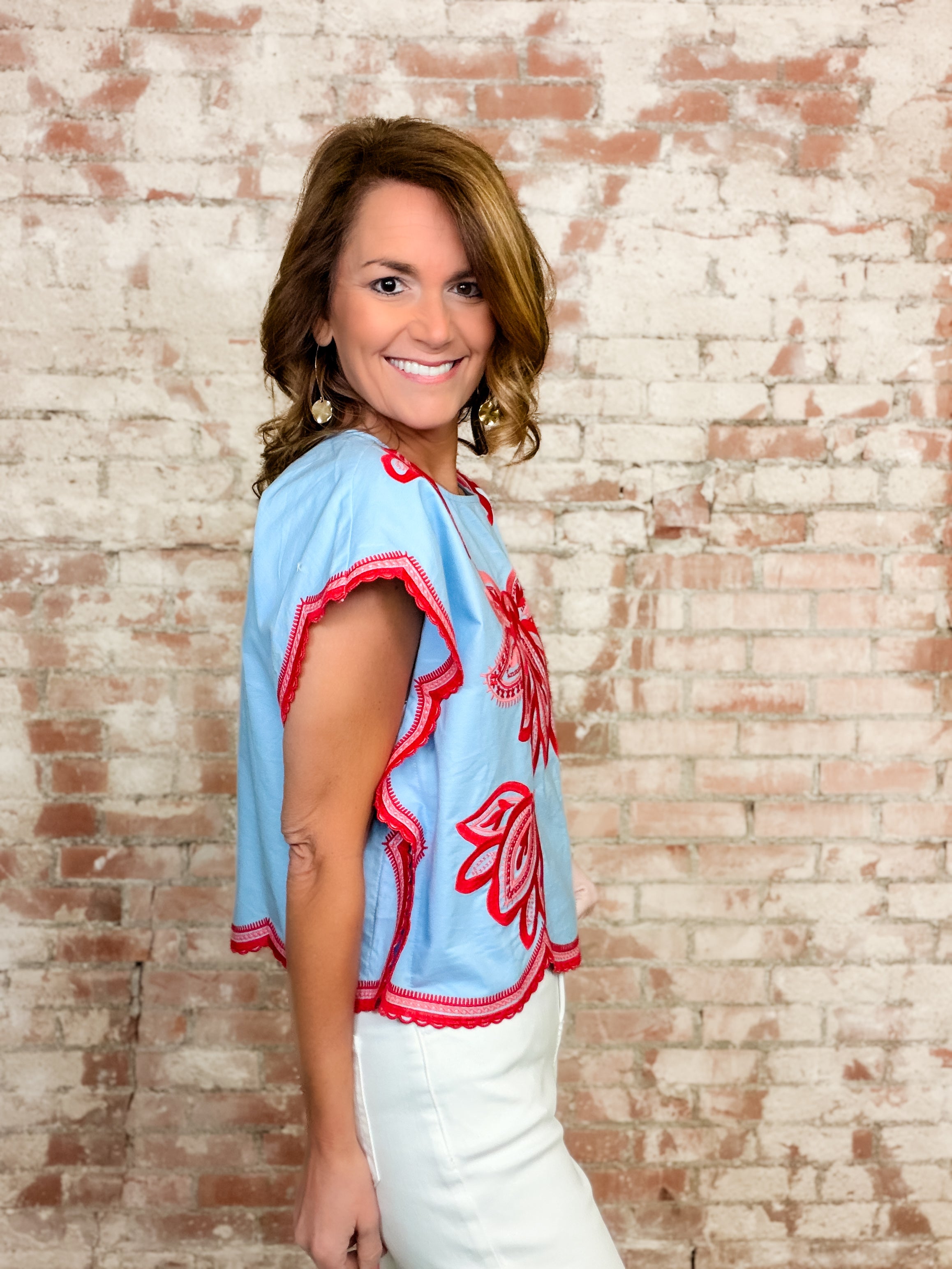 THML Imani Embroidered Top