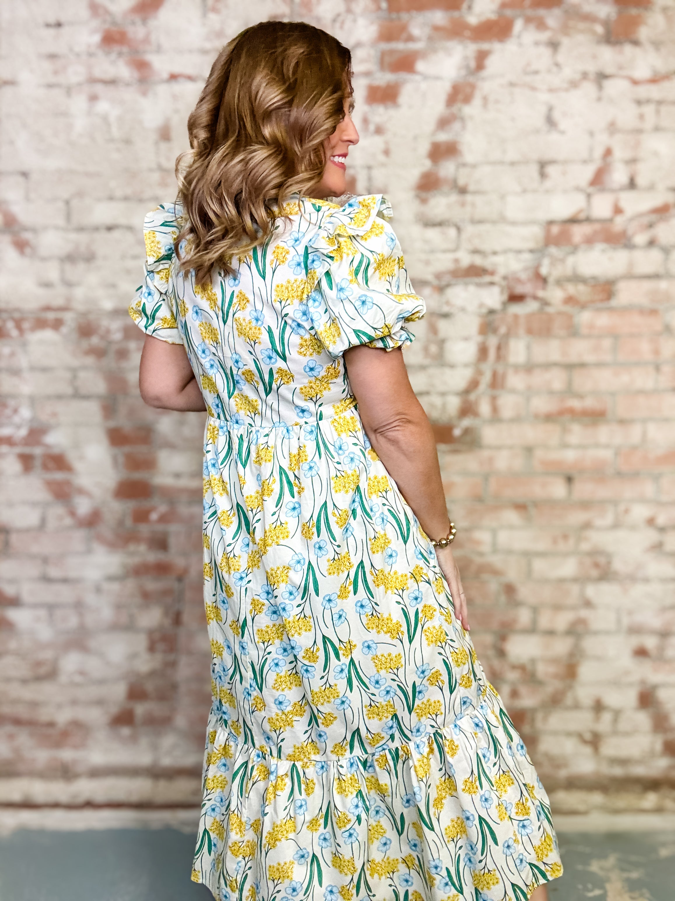 Angela Floral Midi Dress