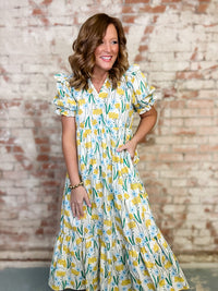 Angela Floral Midi Dress