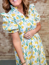 Angela Floral Midi Dress