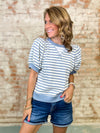 Angela Stripe Terry Top
