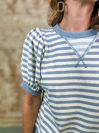 Angela Stripe Terry Top