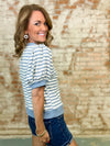 Angela Stripe Terry Top