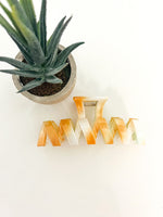 Shimmering Marbled Zig Zag Hair Claw