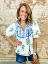 Darlene Mixed Print Top