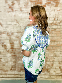 Darlene Mixed Print Top