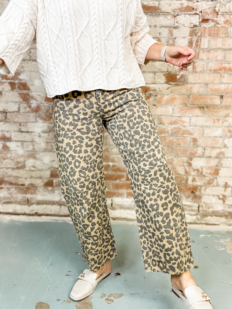 Pamela Leopard Pattern Ankle Pants