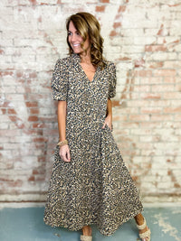 Leighton Leopard Midi Dress