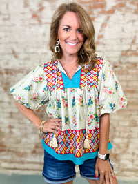 THML Mikki Mixed Print Top