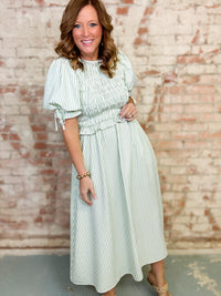 Andrea Smocked Midi Dress