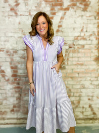 Laverne Textured Stripe Dress