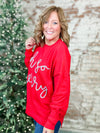 Oh So Merry Tinsel Red Sweater - FINAL SALE