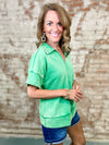 Carson Collared Washed Top