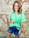 Carson Collared Washed Top