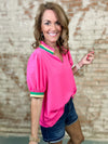Adriana Colorblock Trim Top