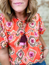 THML Parker Tassel Tie Top