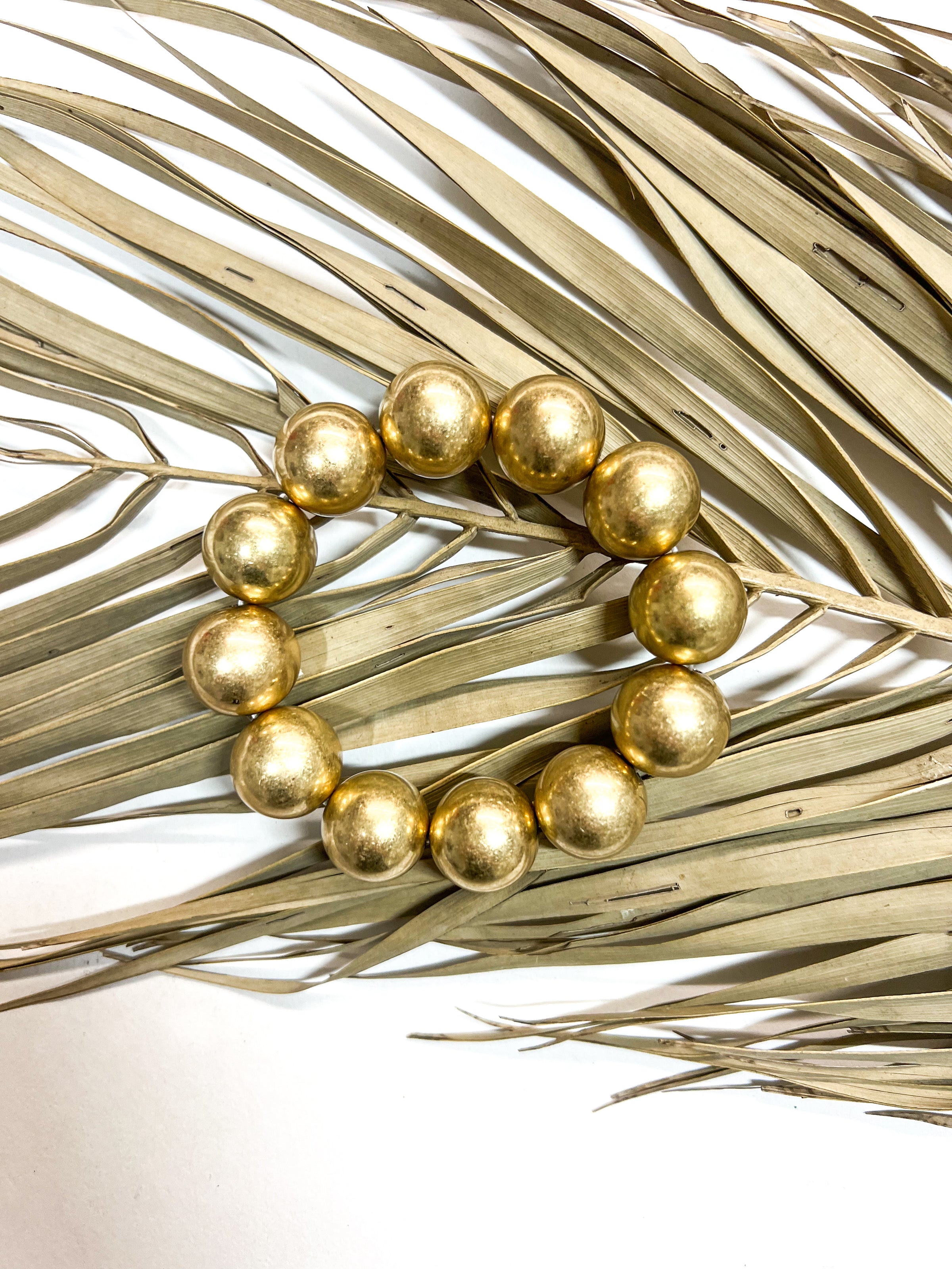 Matte Gold Ball Bracelet abeccagrace
