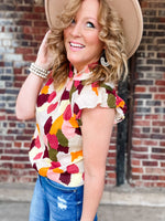 THML Spotted Multicolor Print Top