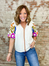 THML Amelia Embroidered Textured Top