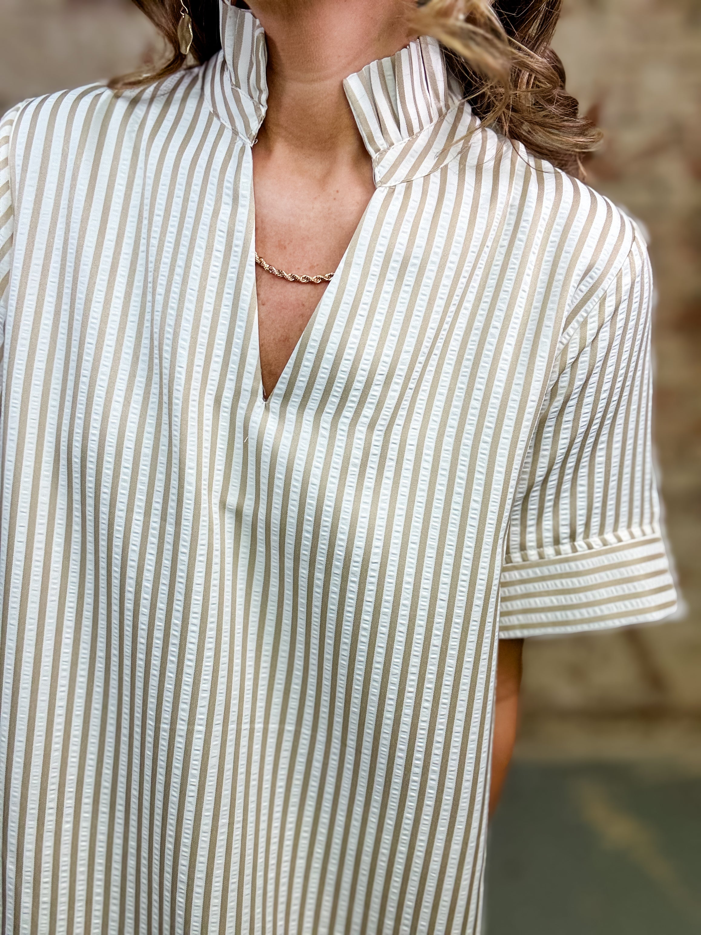 Erin Striped Midi Dress