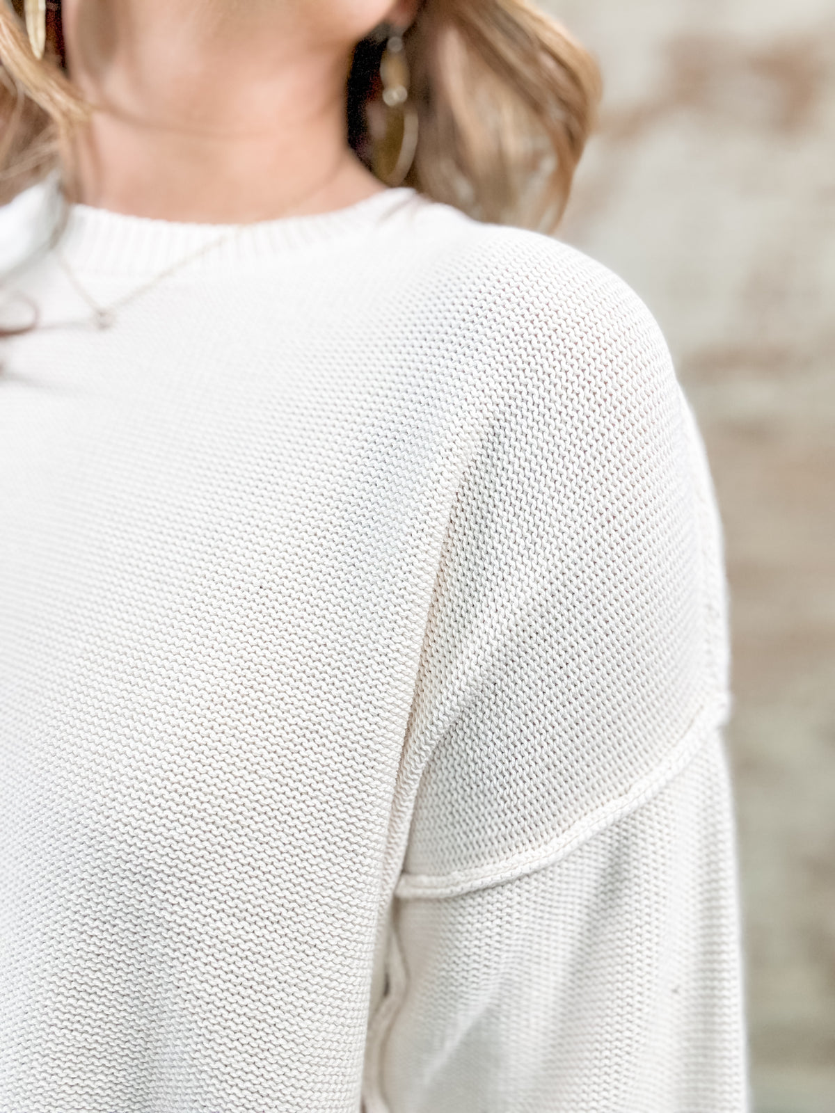 Serah Mineral Washed Sweater Top