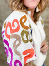 THML Amelia Embroidered Textured Top