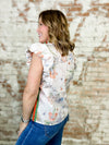 Kim Floral Print Banded Detail Top