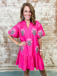 Regina Floral Embroidered Dress