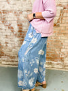 Kendie Floral Print Chambray Pants