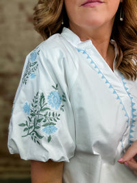 Adley Embroidered Solid Top