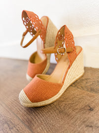 Luminal Raffia Wedge Sandal