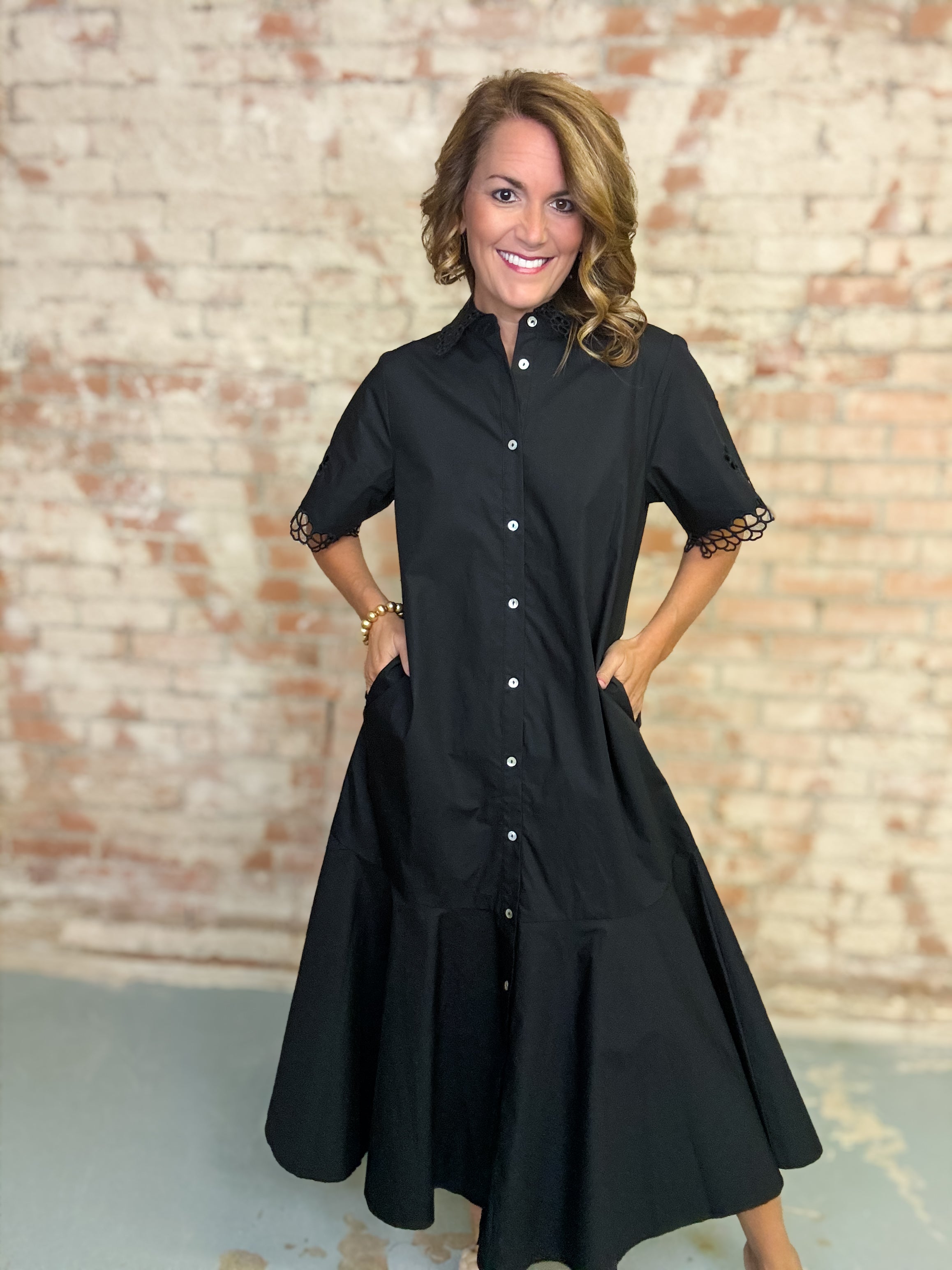 Stella Solid Flare Hem Dress