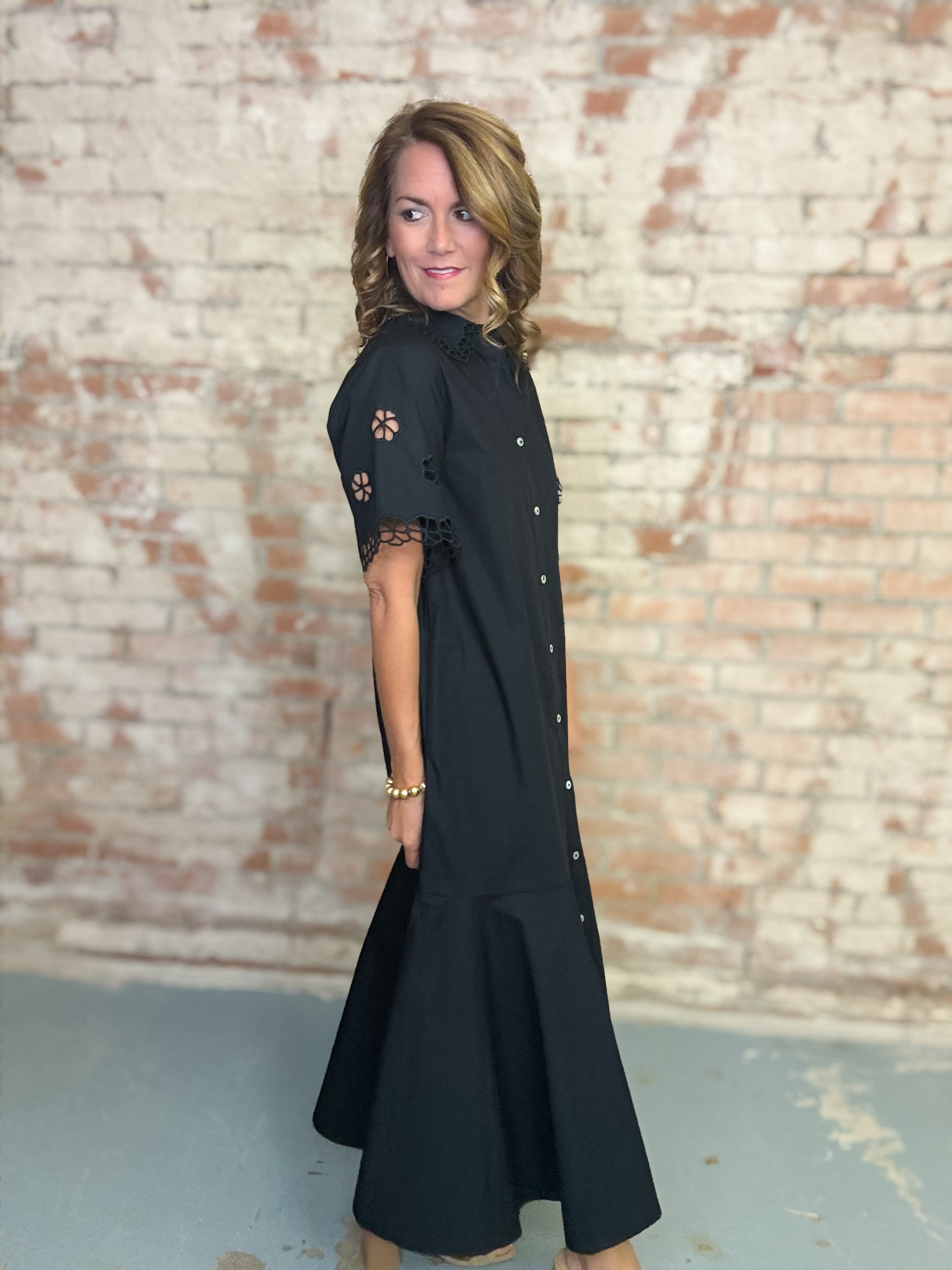 Stella Solid Flare Hem Dress