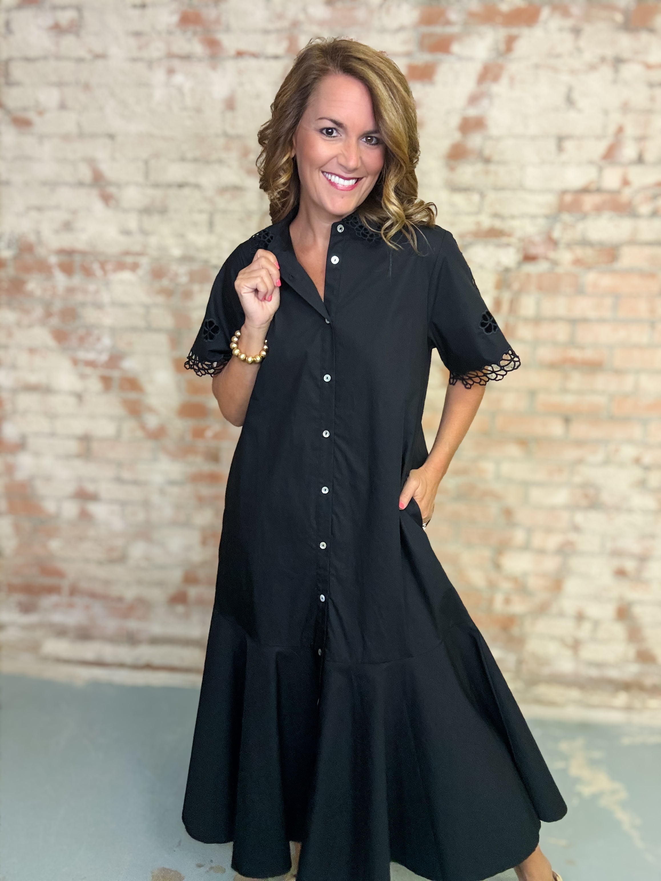 Stella Solid Flare Hem Dress