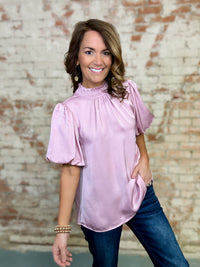 Darla Solid Satin Top