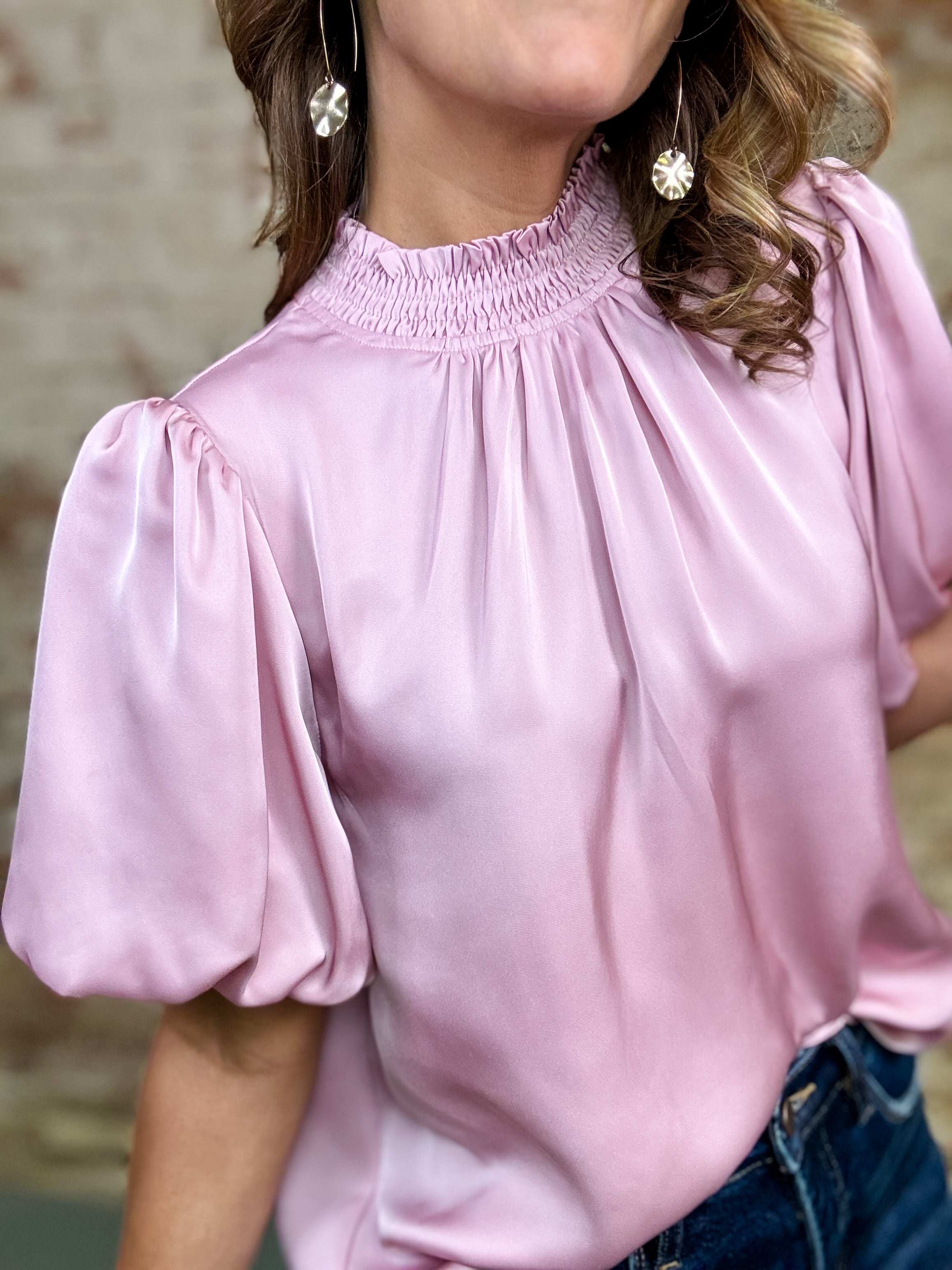 Darla Solid Satin Top