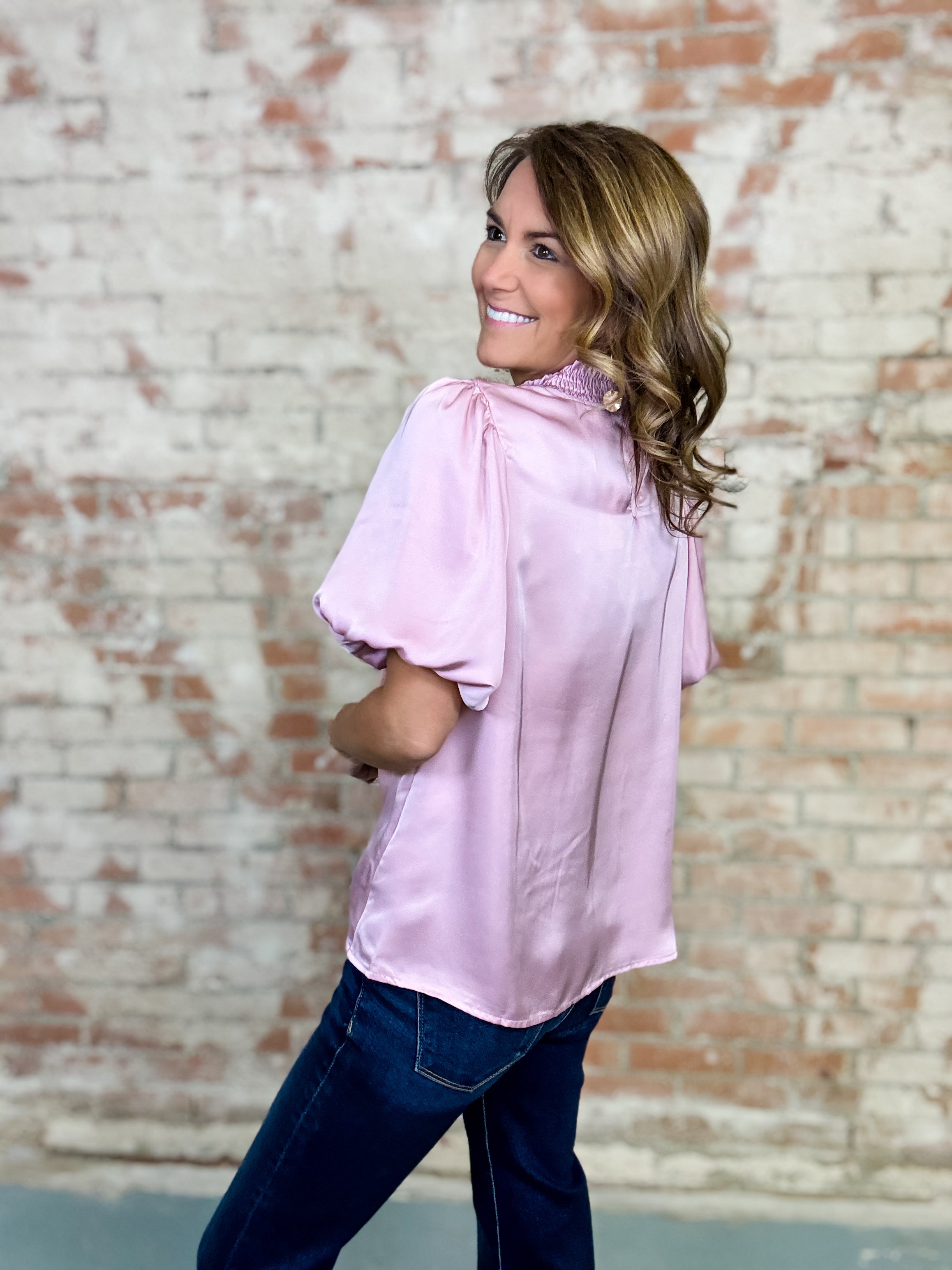 Darla Solid Satin Top
