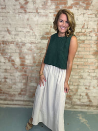 Caroline Mixed Media Dress