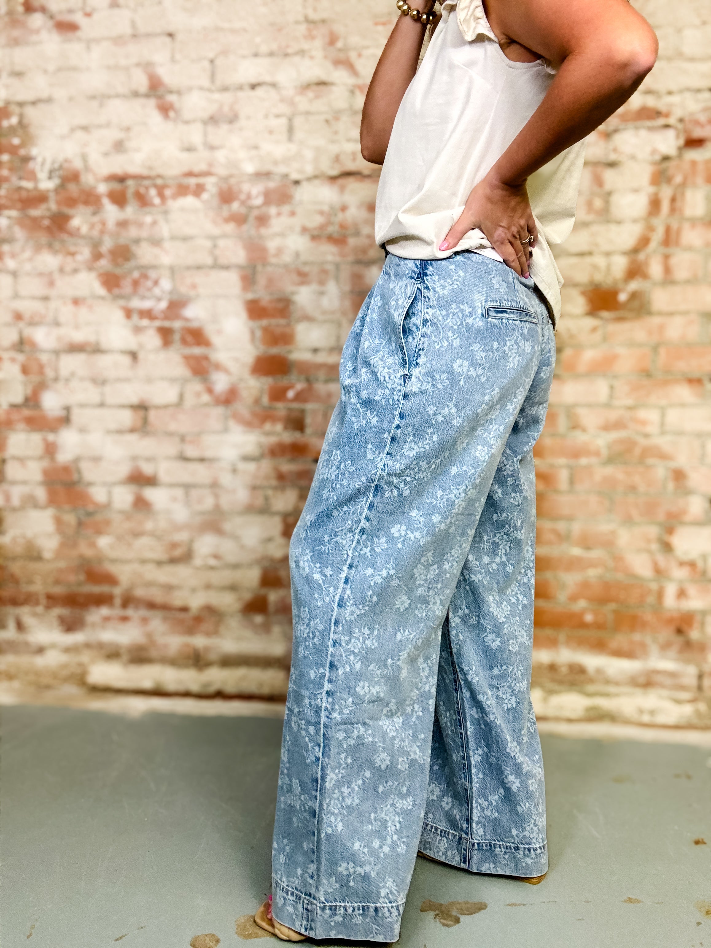 Emma Floral Print Jeans