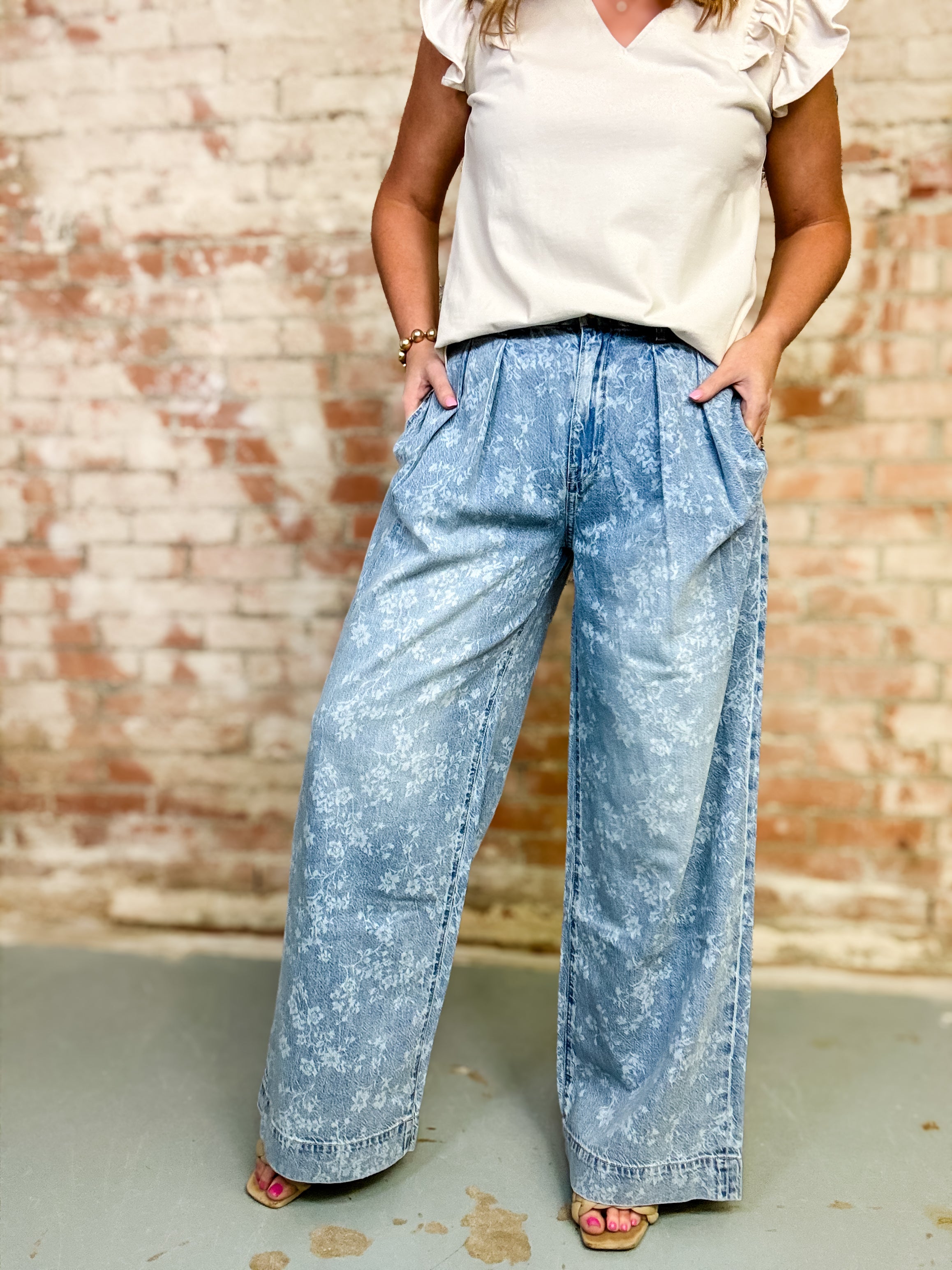 Emma Floral Print Jeans