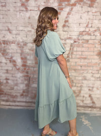 Silvie Solid Midi Dress
