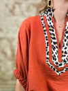 Risa Leopard Trim Top
