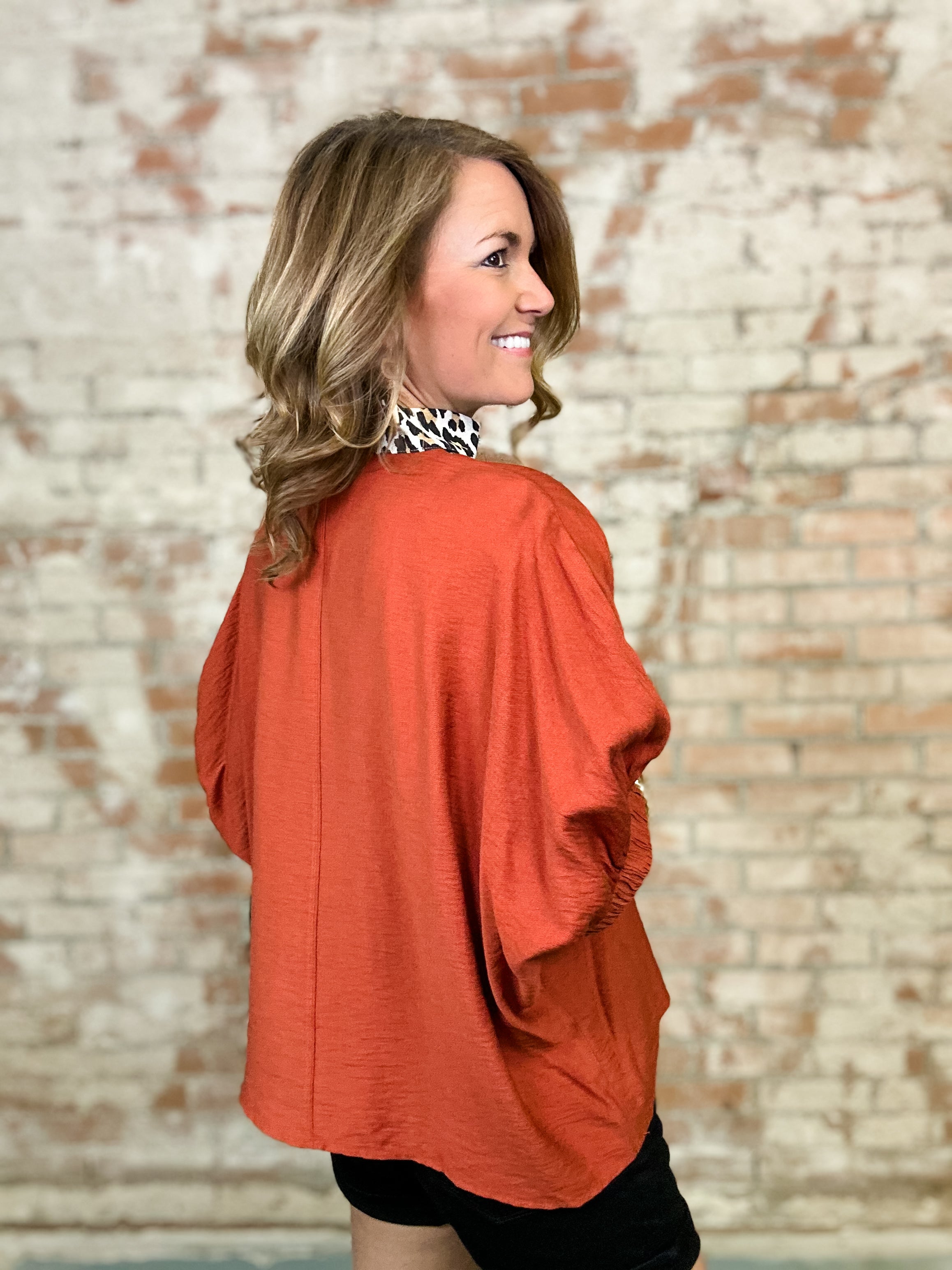 Risa Leopard Trim Top