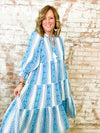 Donna Printed Tiered Midi Dress
