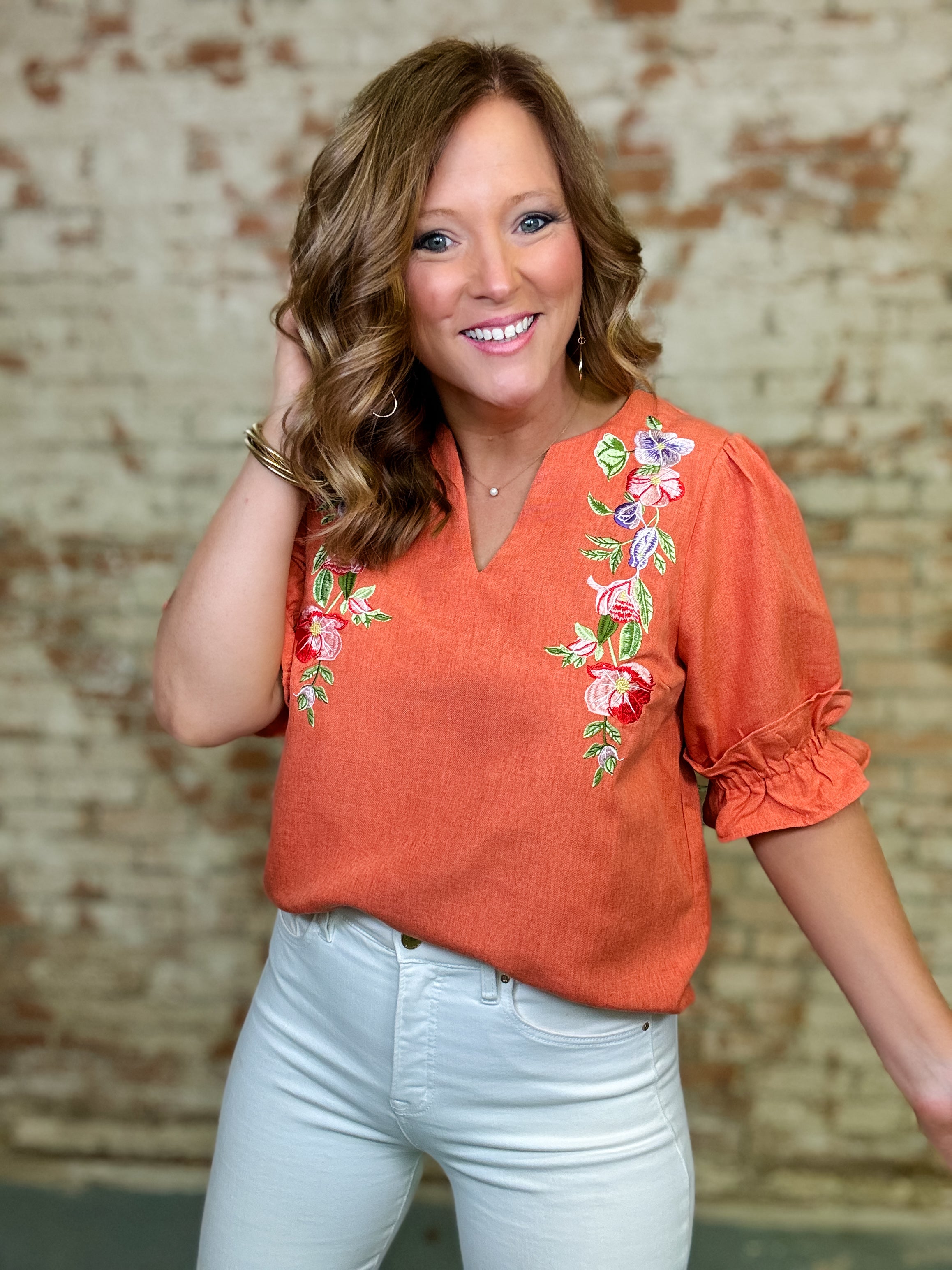 Sanford Embroidered Top