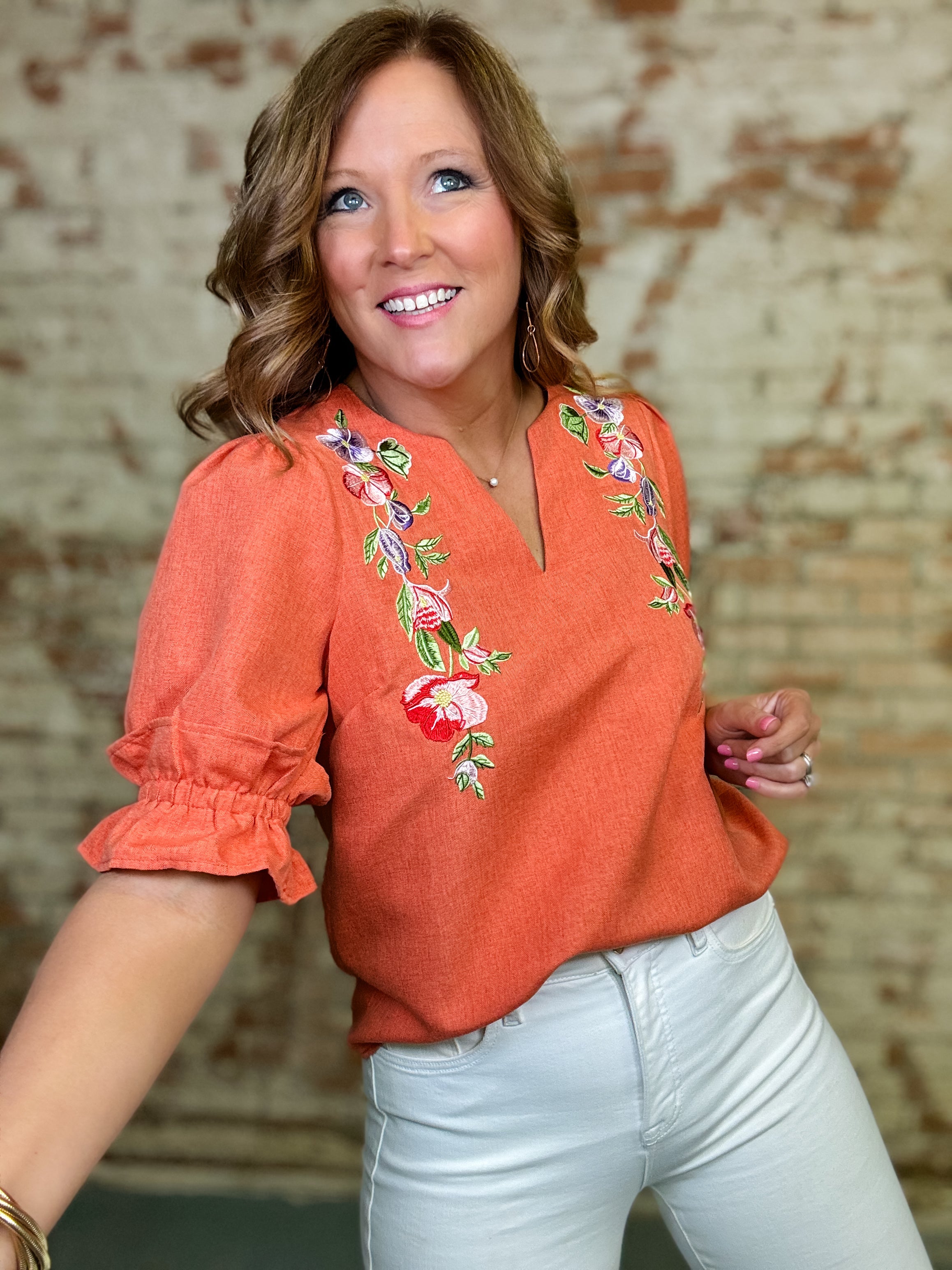 Sanford Embroidered Top