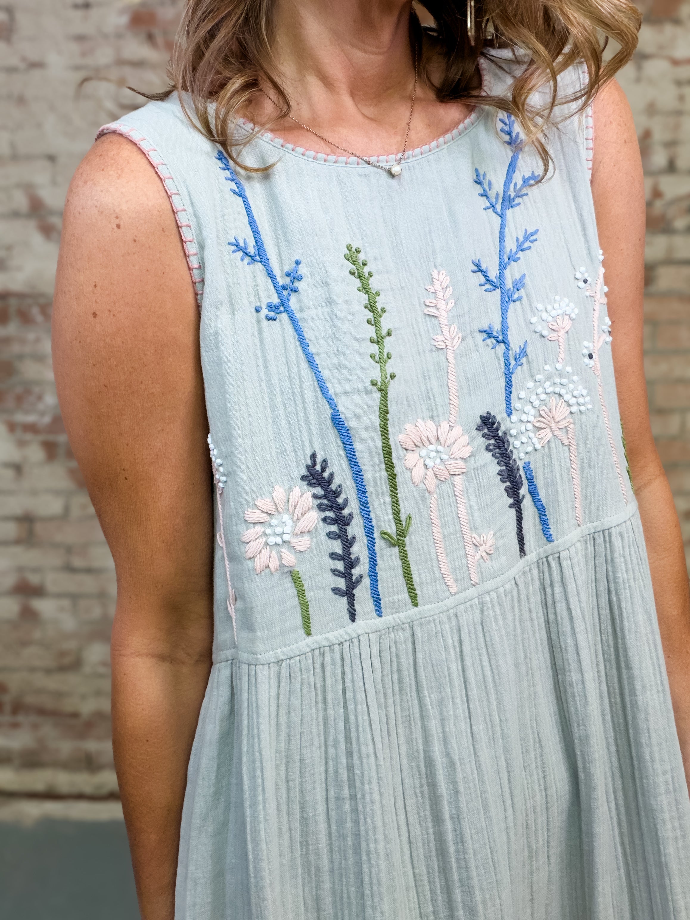 Uncle Frank Alessandra Embroidered Dress