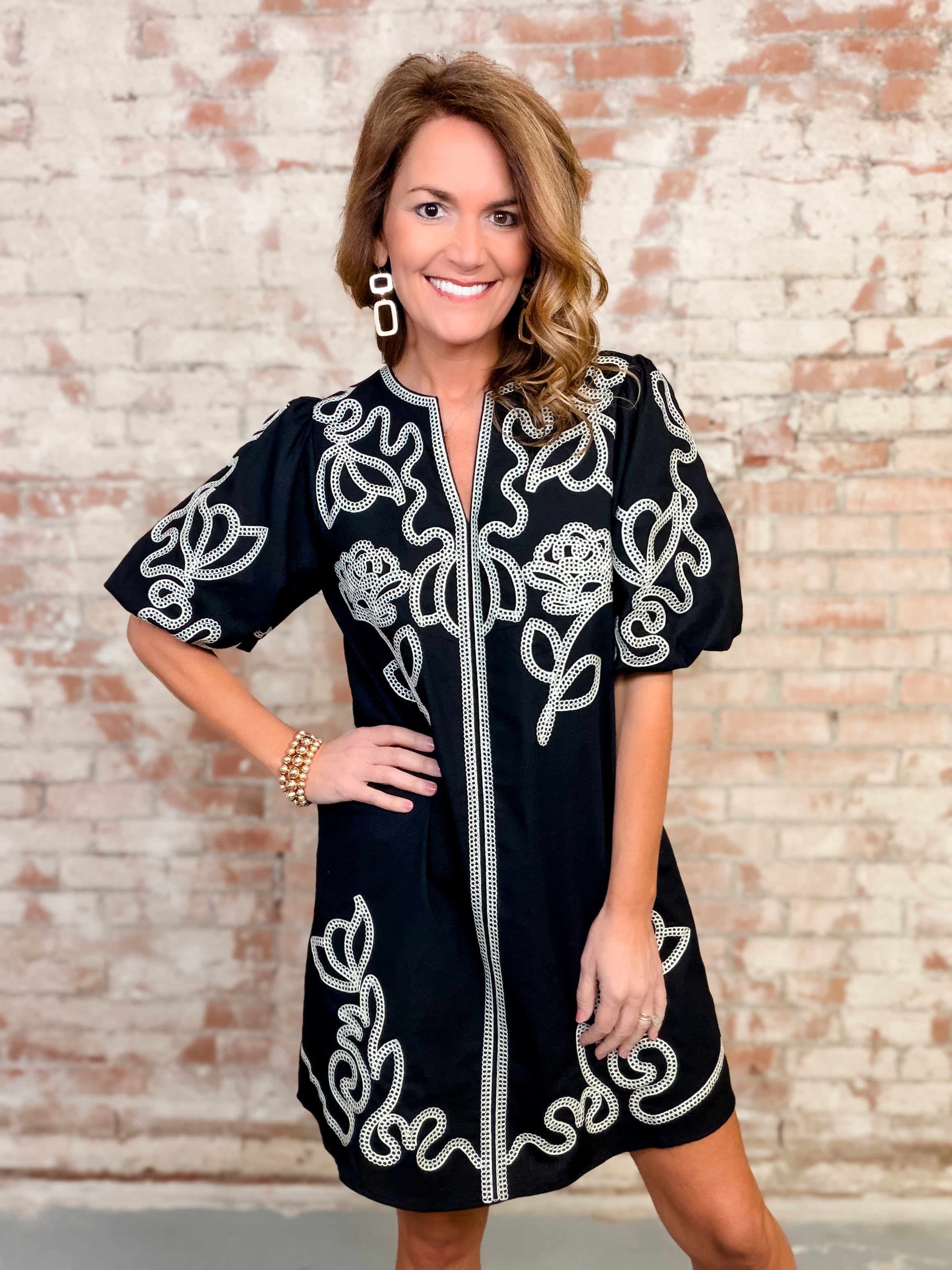 THML Portia Embroidered Dress